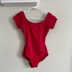 Red Mirella Leotard Size Small